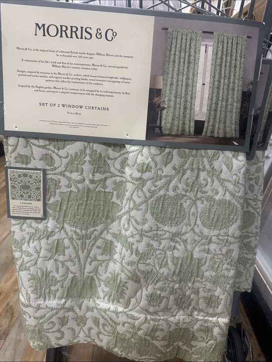 Other - Morris and Co Lodden Green Pattern Window Curtains - Set of 2